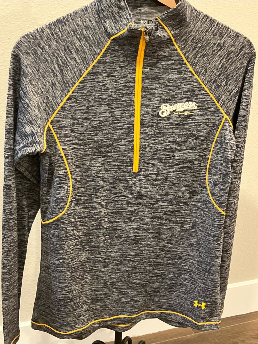 Under Armour Milwaukee Brewer’s  Heathered Quarter-Zip Pullover